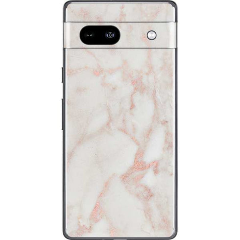 Rose Gold Marble Google Pixel 7a Skin